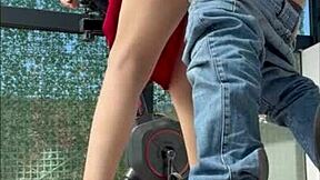 Argentine stepsister sucks dick in the gym