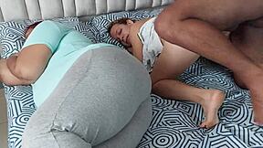 Hard wild sex with beautiful hot bony girl riding big black cock