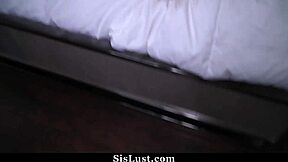 Stepsister rides cock hard in taboo encounter with blowjob and cowgirl