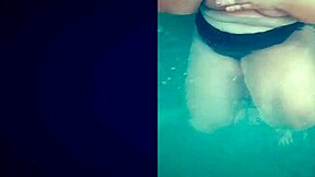 hot tub fun with horny teen's big tits and ass!