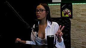 Beautiful Brunette Stripper Shows Tits And Tight Pussy