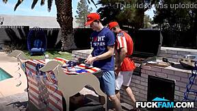 Did stepmom faint watching stepdaughter fuck husband and stepson? Penelope Kay, Will Pounder, Josh Rivers