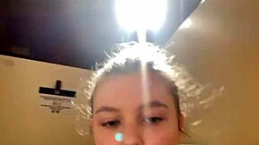 Young BBW masturbates with anal plug in public close up