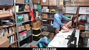 lp officer punishes teen shoplifter with blowjob 😏 caught in office
