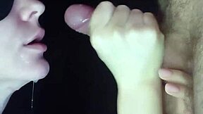 Close Up View Of Wife Sucking Dick With Sloppy Blowjob And Facial