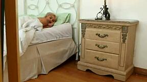 Elsa Jean is woken up by pornstar for hardcore blowjob and creampie