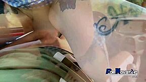 Young Spanish girl with glasses fucks Victor Bloom in the car 😏