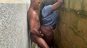 Black BBW With Huge Ass And Big Clit Gets Monster Cock In Small Corner