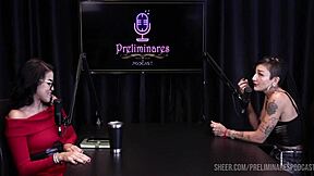 Caroleta Roots' orgasm moments with Bia Hot outdoors