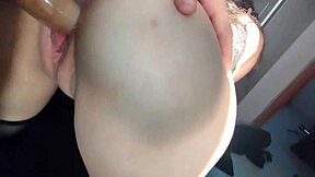 Stepsister fulfills stepbrother's kitten fetish