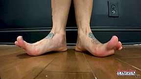 Inked brunette Sabrina finger fucks her wet hairy pussy and sucks a juicy cock from pov