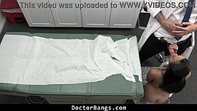The shy patient is down on her knees, paying the doctor's fees in an unexpected way - doctorbangs