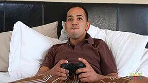 Blonde confesses to friend about rough fucking in bedroom by big cock