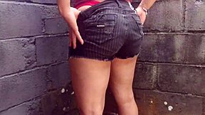 Petite Latina's Emotional Ass Fucking Behind Parents' House With Boyfriend