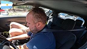 Beautiful Transsexual Babyjazmin Enters Car In Buenos Aires