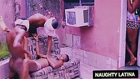 amateurs engage in hardcore session, making the hot latina cum twice