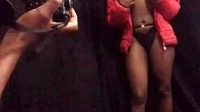 Curvy young babe poses naked in her first photoshoot.