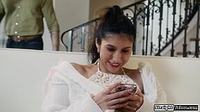 Latin Teen Facesits And Fucks Her New Stepdad As A Thank You