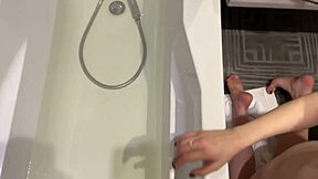 This teen is an expert at sucking cock in the bathroom POV style.