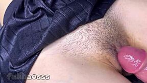 big cumshot in hairy pussy close up 😩