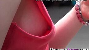 Asian teen 18+ gets filmed outdoors in high definition