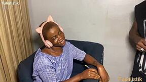 I am the naughty ebony student fucking my BBC teacher during maths homework lesson.