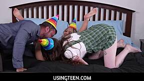 Naughty Freeuse Hot Teen Step Sisters Threesome With Stepdad On Birthday