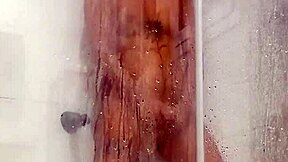 Hot teen gets super horny in the shower playing with her dildo!