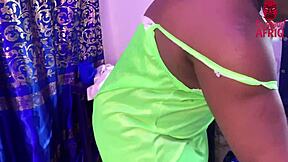 Horny African Stepmom Sits Wet Pussy On Stepson's Cock