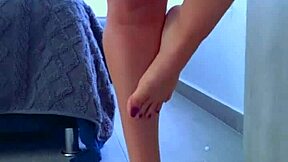 horny desi college girl masturbates under her skirt, big ass on display