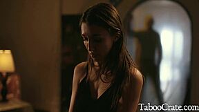 black husband blackmails teen wife for cash sex, fucking her small tits pussy in taboo encounter