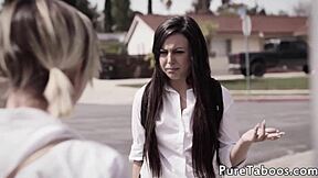 Teens Share Cock In Kinky Threeway Fantasy Ride