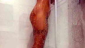 Hot teen gets super horny in the shower playing with her dildo!