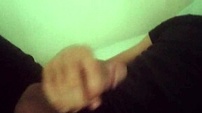 Horny Guy in Black Pants, Jerking Off After Work