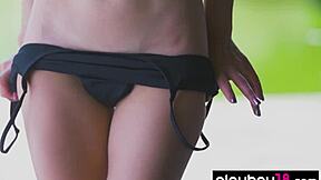 Gloria Sol Strips Naked Outdoors