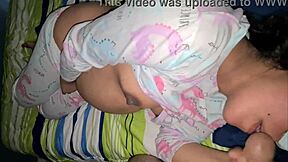 My pregnant stepsister lets me cum on her belly.