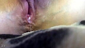 young teen home alone, exploring her body with solo play