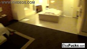 elsa jean shows off her hotel room and body