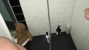 young saudi escort masturbates tight pussy in shower