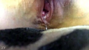 young teen home alone, exploring her body with solo play