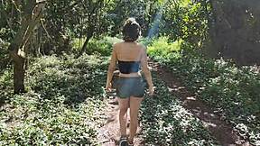 stepdaughter provokes me in woods, i fuck her asshole
