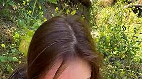 Nadia Noja's Bold Hiking Blowjob