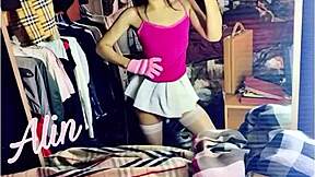 Little cute femboy ladyboy from mexico in a casual setting