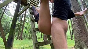 Shy German Teen Explores Outdoor Adventures With Unknown Friends.