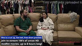 I'm Jasmine Rose, getting a pre-employment physical with foot fetish