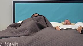 stepdaughter and stepdad share a hotel bed with milf stella freebie