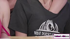 Four Teens Feel Intense Pleasure Licking Each Other.