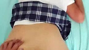 rich latina student in cosplay uniform gets fucked by mature guy in shorts