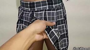 I trick my stepdaughter schoolgirl with homework