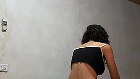 spy cam catches busty colombian student undressing on public study trip.